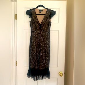 Spectacular mesh and sequin cocktail dress